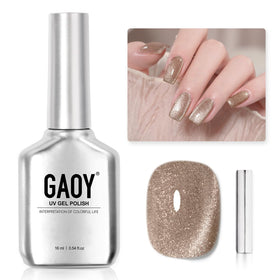 GAOY Champagne Cat Eye Gel Nail Polish 16ml bottle front view