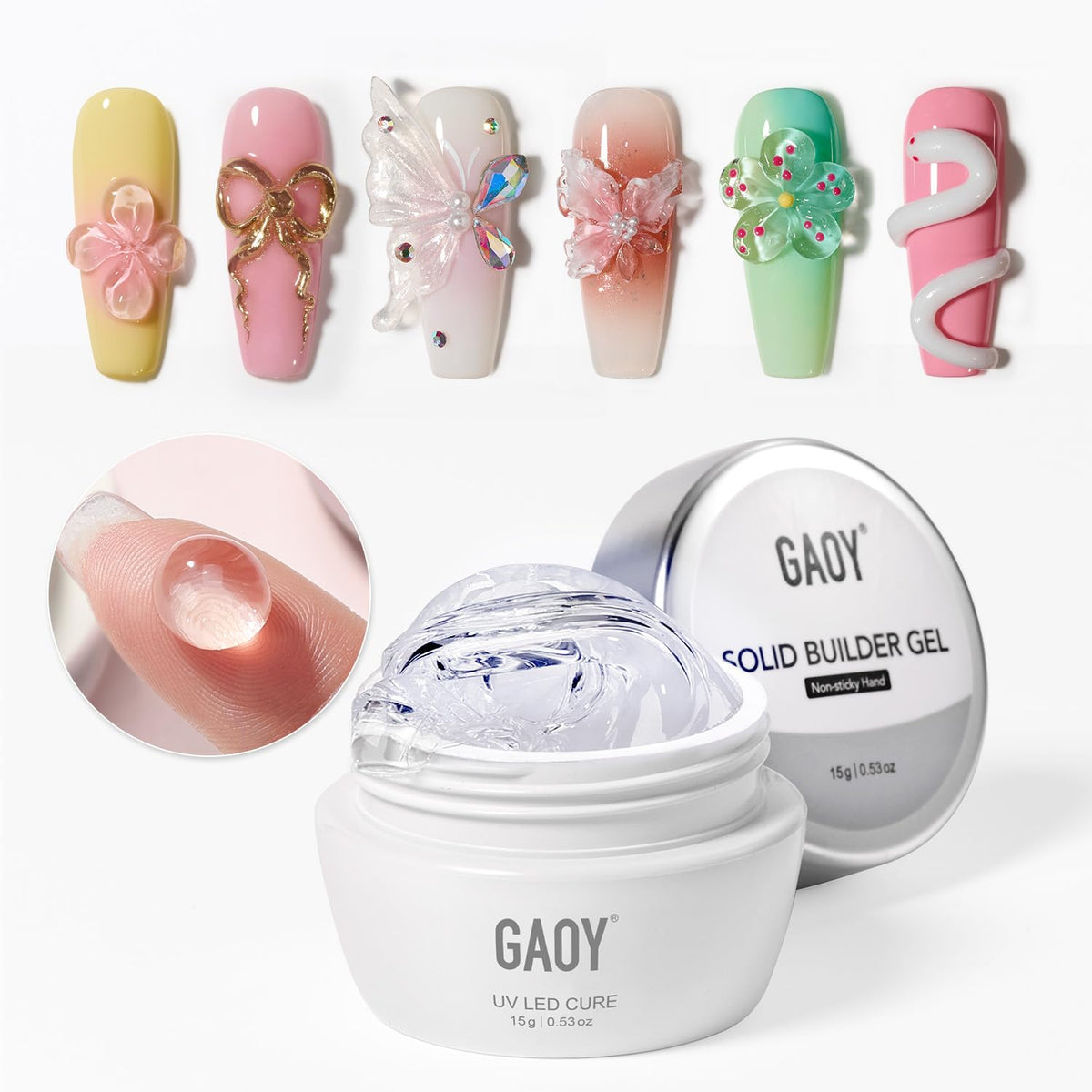 GAOY Clear 3D Sculpting Gel 15g front view