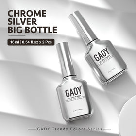 GAOY gel nail polish bottles with a manicure setup