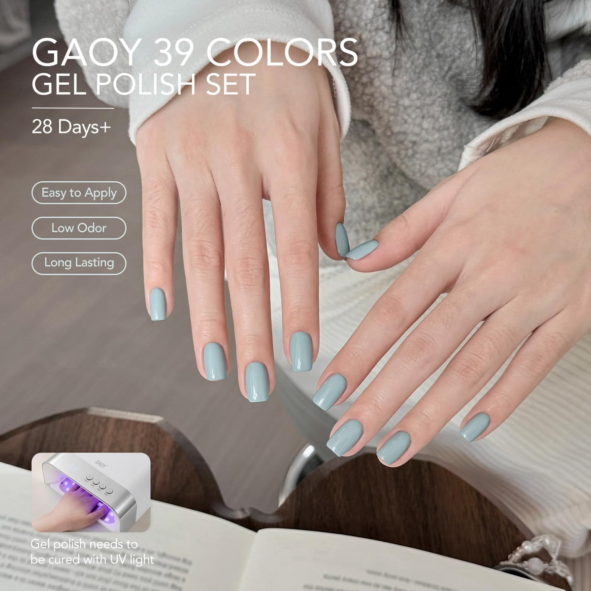 GAOY gel nail polish matte top coat for velvety finish