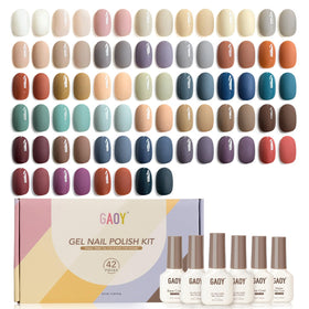 GAOY Gel Nail Polish Set 42 Pcs with 39 colours front view