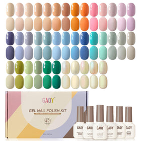 GAOY Gel Nail Polish Set featuring 39 spring colours bottles