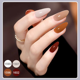 GAOY gel nail polish set packaging with all 42 pieces