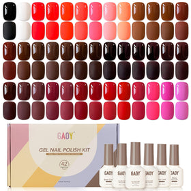 GAOY Gel Nail Polish Set with 39 colours and top coat
