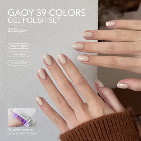 GAOY Gel Nail Polish vibrant neutral colours display