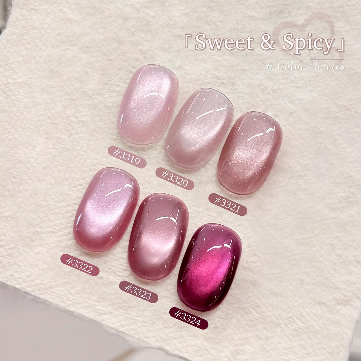 GAOY gel polish bottle with cat eye magnet on a nail art display