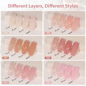 GAOY gel polish bottles displayed on a vanity
