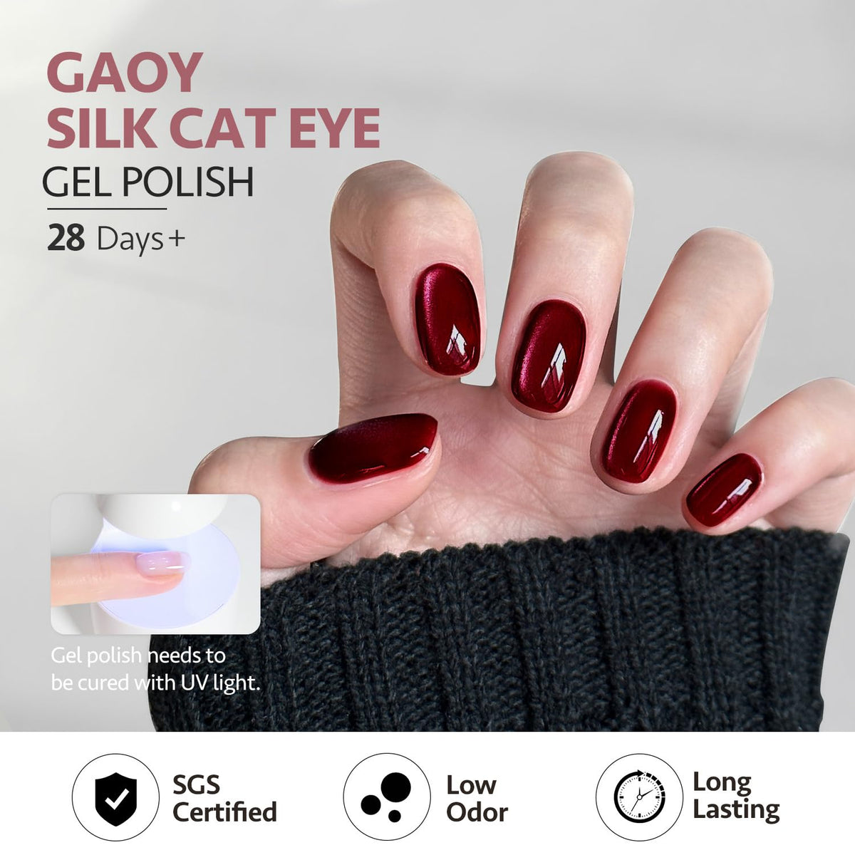 GAOY gel polish colours displayed in packaging