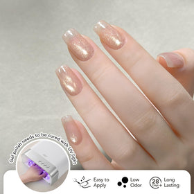 GAOY Glitter Cat Eye Gel Nail Polish set with UV light
