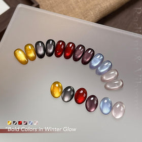 GAOY Glitter Cat Eye Gel Polish bottles displayed