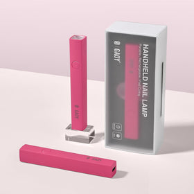 GAOY Handheld UV Light for Gel Nails in rose colour, front view