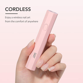 GAOY Handheld UV Light Mini Nail Lamp lifestyle scene with nail art