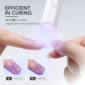 GAOY Handheld UV Light with gel polish bottles