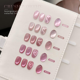 GAOY Pink Cat Eye Gel Nail Polish Set packaging with all 6 colours