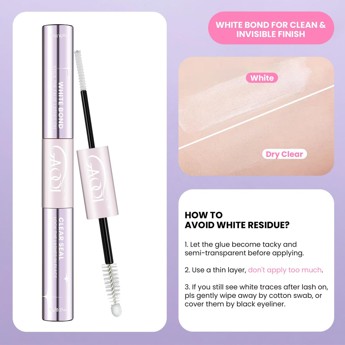 GAQQI Clear Lash Remover Set packaging and contents