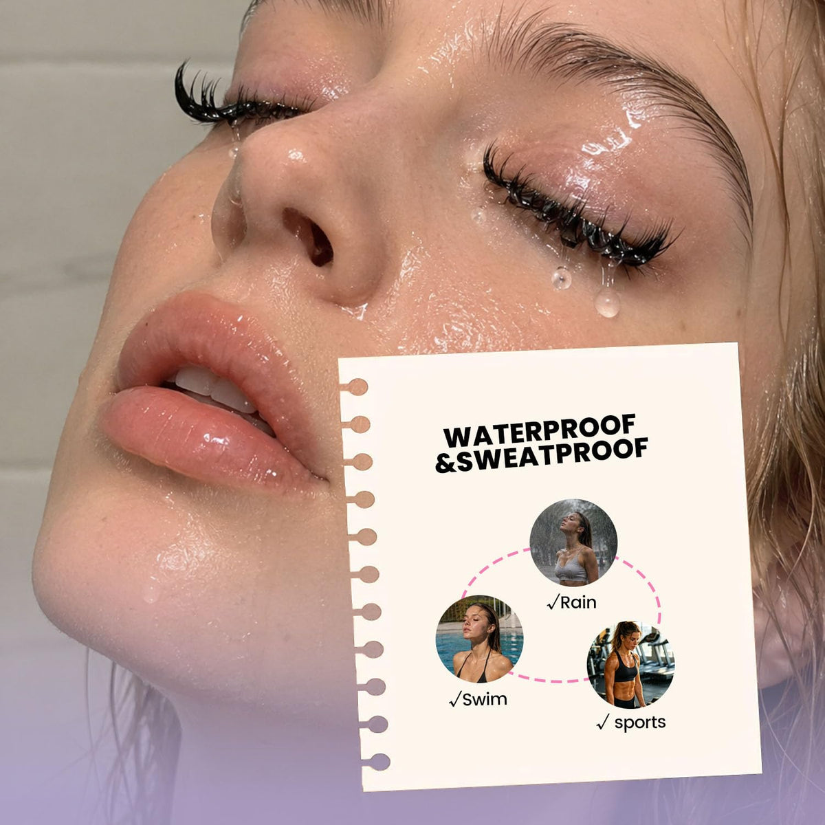GAQQI Clear Lash Seal application for waterproof finish