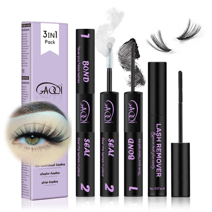 GAQQI Lash Bond and Seal Set, including bond, seal, and remover