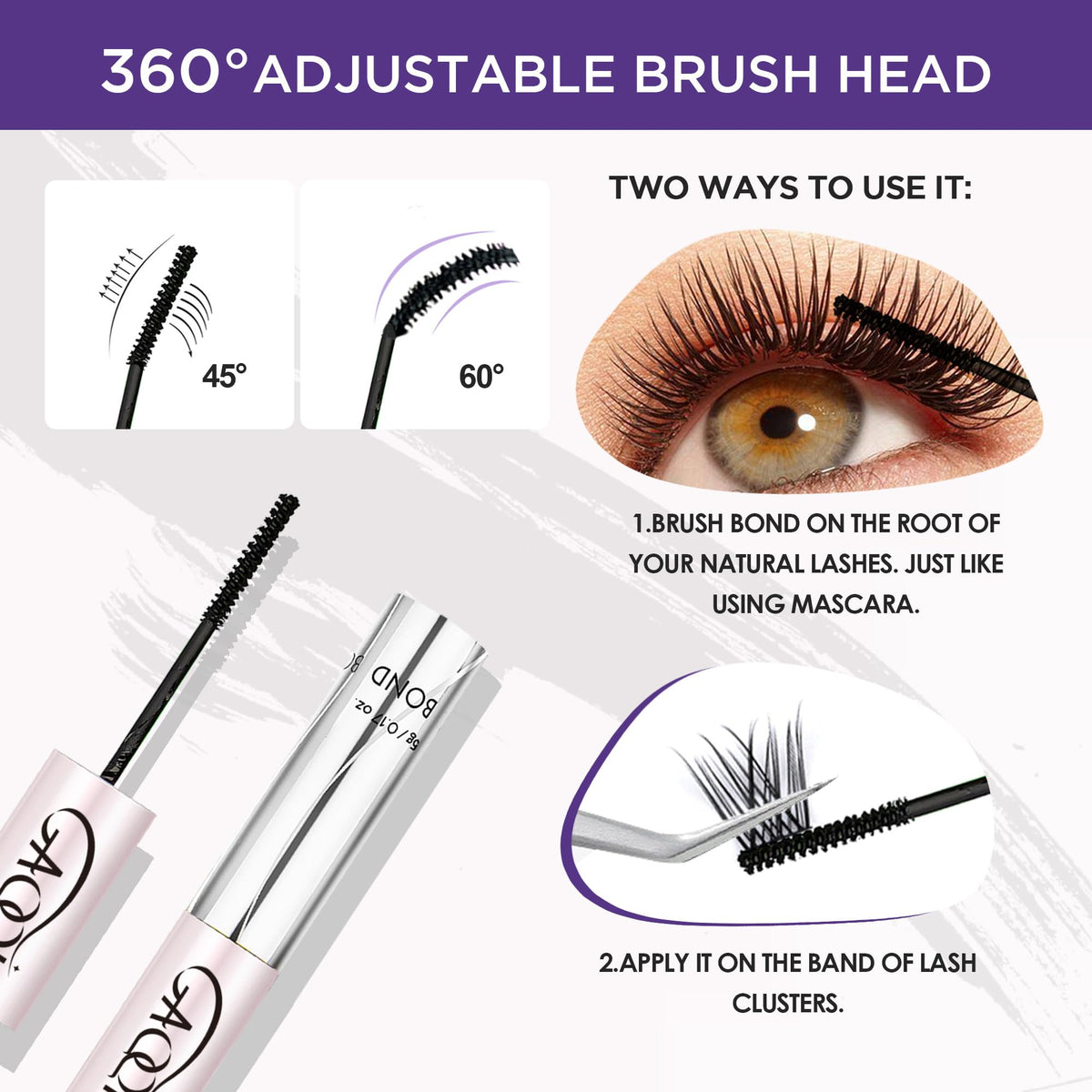 GAQQI Lash Bond and Seal Set packaging with 20ml bottles