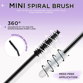 GAQQI Lash Cluster Glue application on lashes