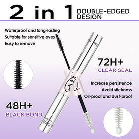 GAQQI Lash Cluster Glue brush head close-up