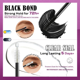 GAQQI Lash Cluster Glue dual-ended applicator close-up