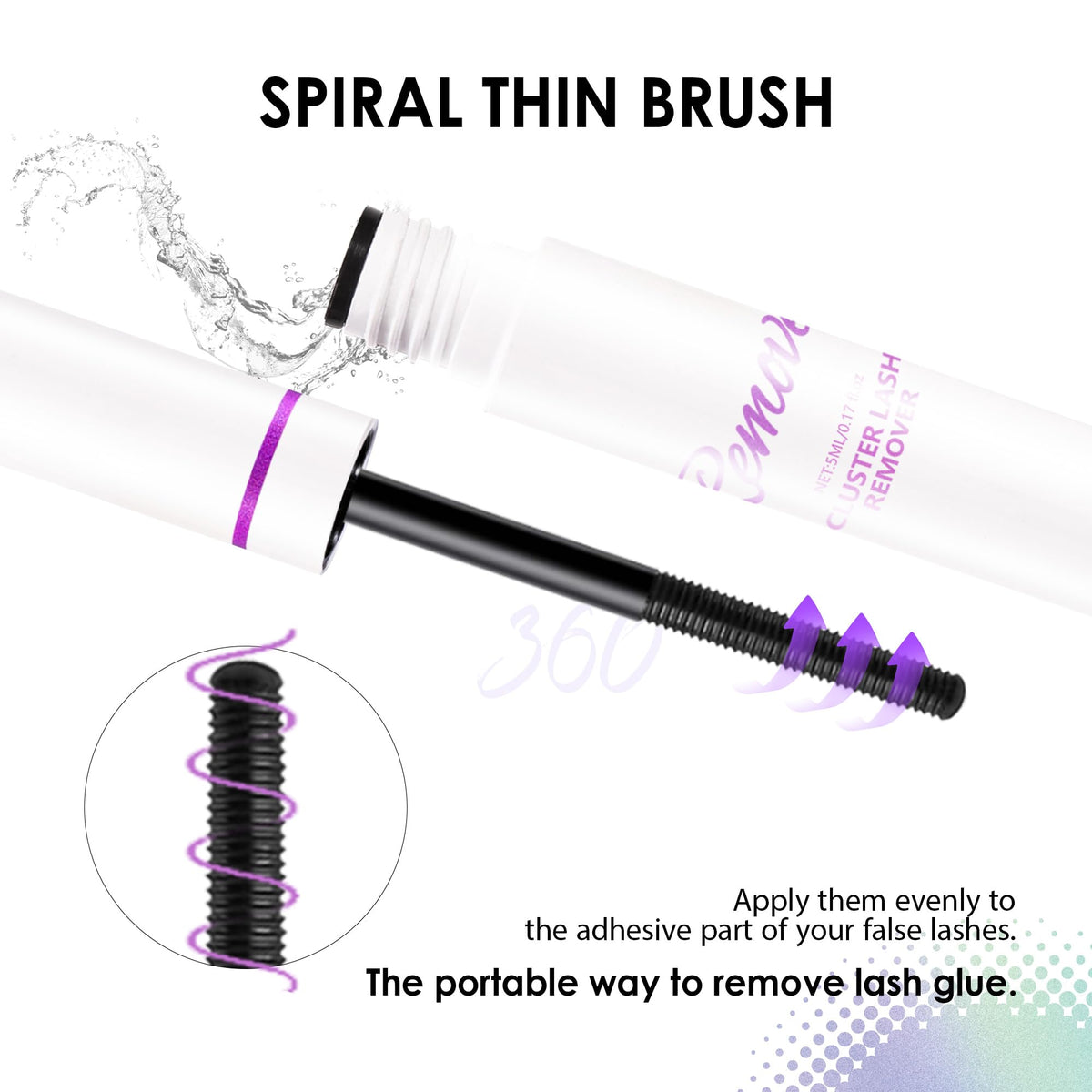 GAQQI Lash Cluster Remover being applied to lashes