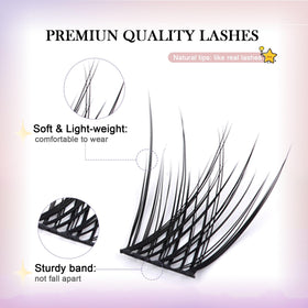 GAQQI Lash Clusters GQ03 168PCS packaging