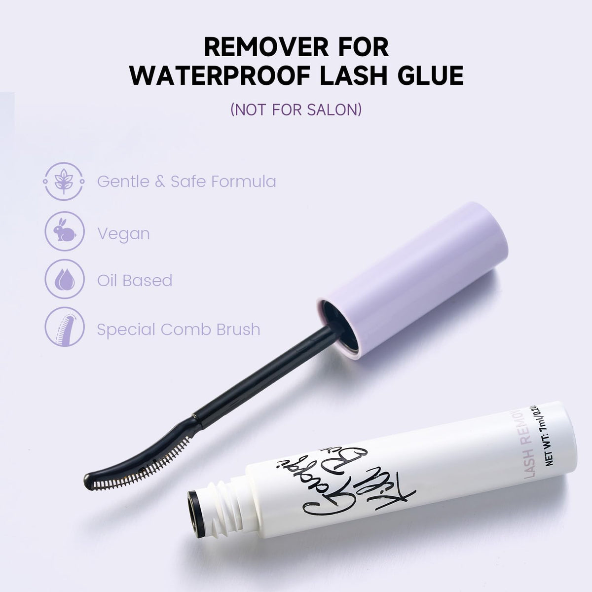 GAQQI Lash Remover comb brush close-up