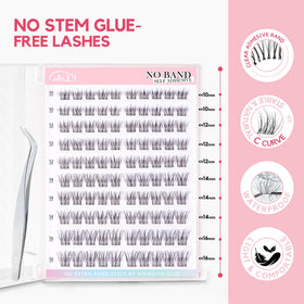 GAQQI Self Adhesive Eyelash Clusters LACE on model