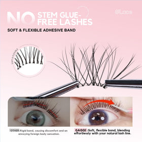 GAQQI Self Adhesive Eyelash Clusters LACE packaging