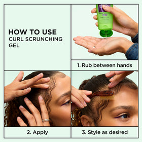 Garnier Curl Control Gel application on curly hair