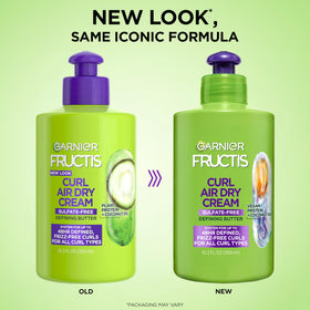 Garnier Curl Nourish Air Dry Cream back view with ingredients