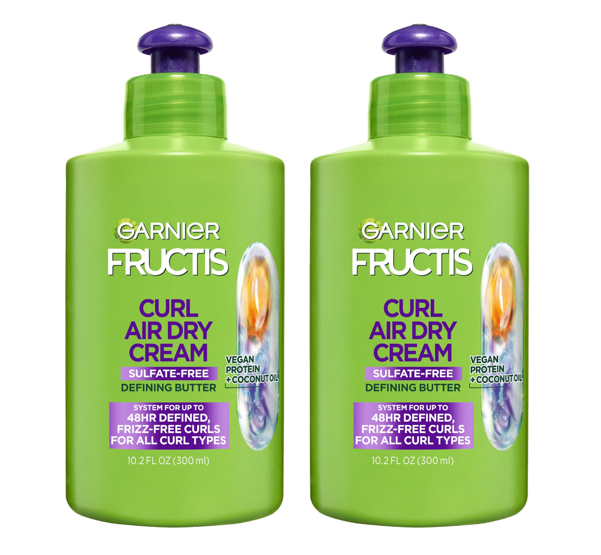 Garnier Curl Nourish Air Dry Cream front view 10.2 Fl Oz