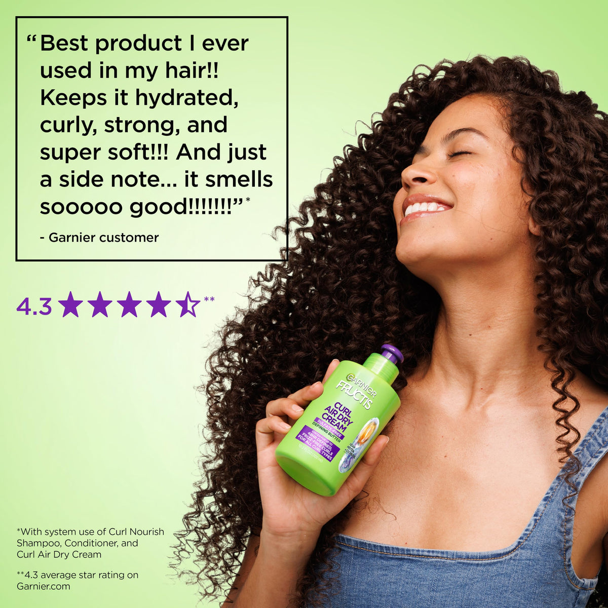 Garnier Curl Nourish Air Dry Cream packaging details