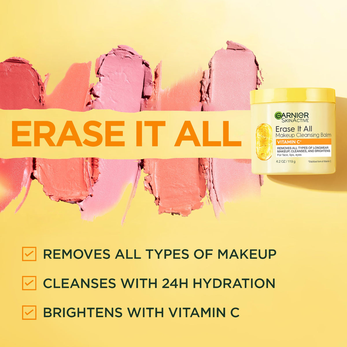 Garnier Erase It All Makeup Cleansing Balm with ingredients
