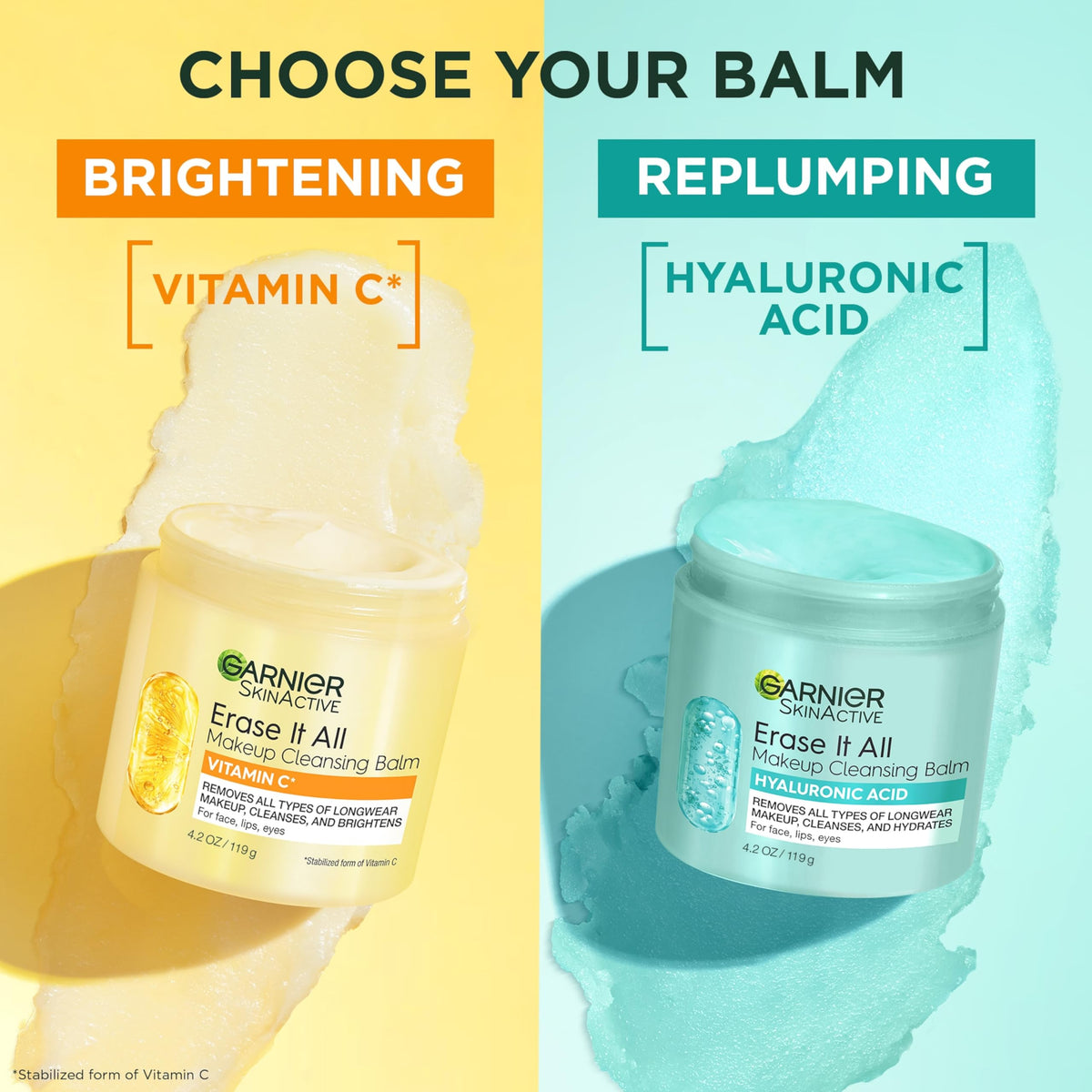 Garnier Erase It All Makeup Cleansing Balm with Vitamin C label