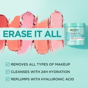 Garnier Erase It All Makeup Cleansing Balm with water lather