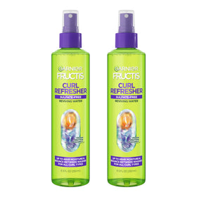 Garnier Fructis Curl Refresher Reviving Water Spray front view, 8.5 Fl Oz