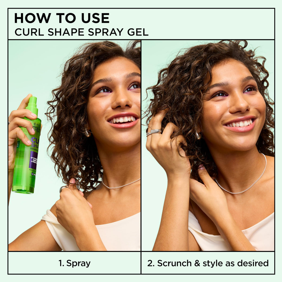 Garnier Fructis Curl Shape Defining Spray Gel with coconut and shea butter