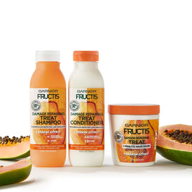 Garnier Fructis Damage Repairing Hair Mask texture on hand