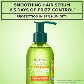 Garnier Fructis Sleek & Shine Anti-Frizz Hair Serum back view