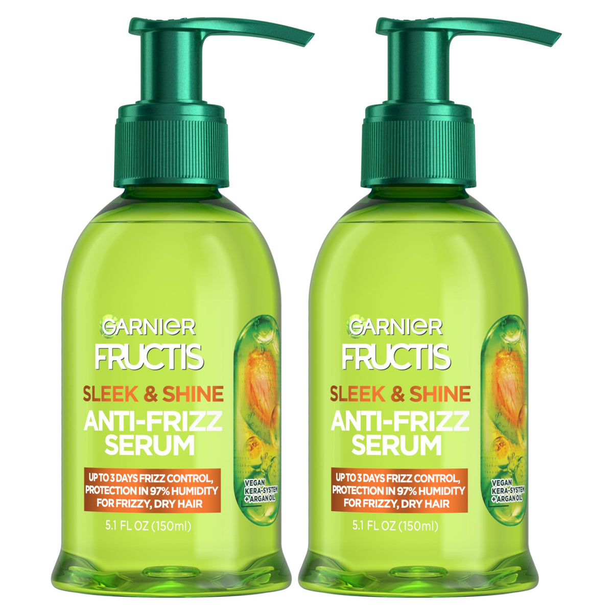 Garnier Fructis Sleek & Shine Anti-Frizz Hair Serum front view
