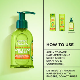 Garnier Fructis Sleek & Shine Anti-Frizz Hair Serum pump close-up