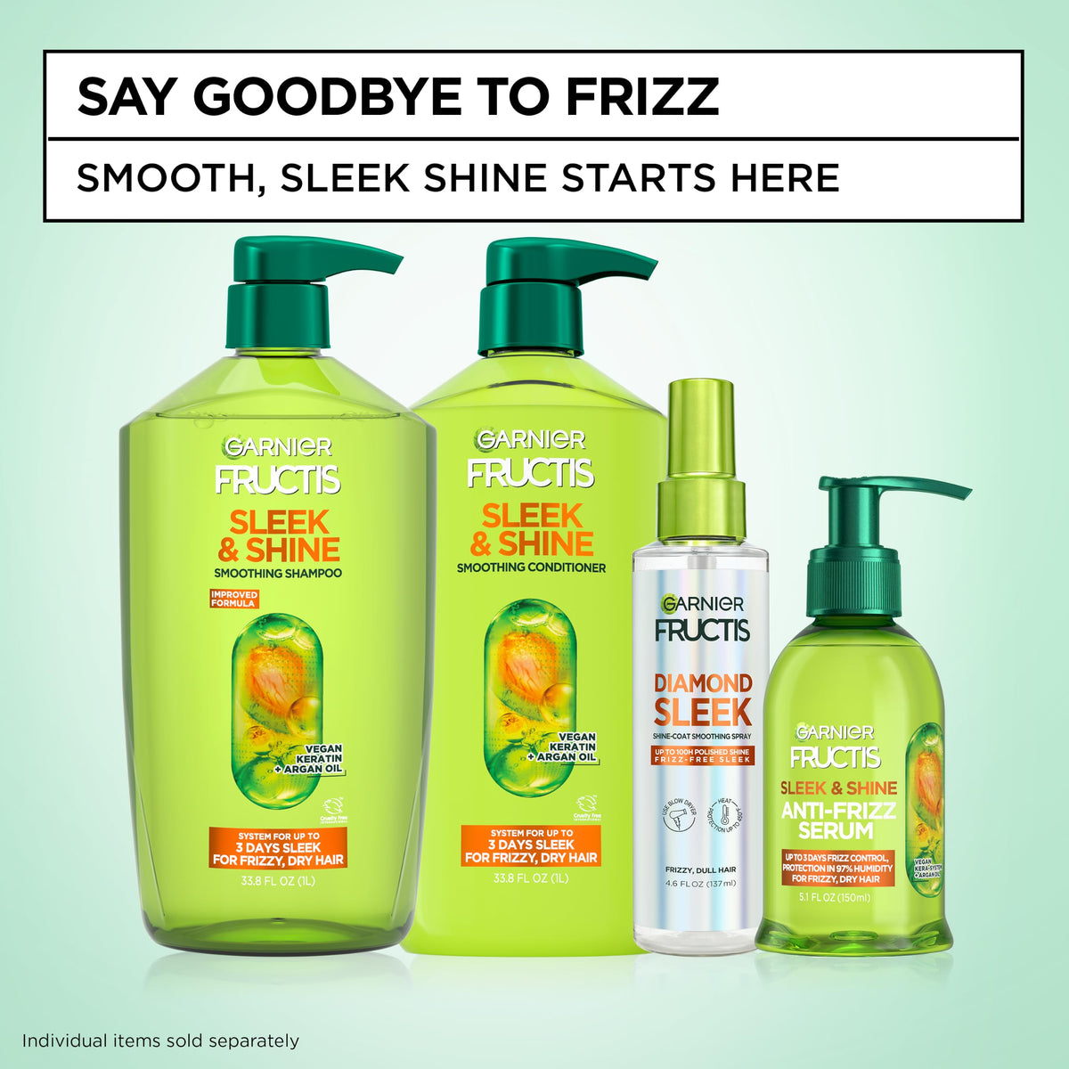 Garnier Fructis Sleek & Shine Anti-Frizz Hair Serum with Argan Oil