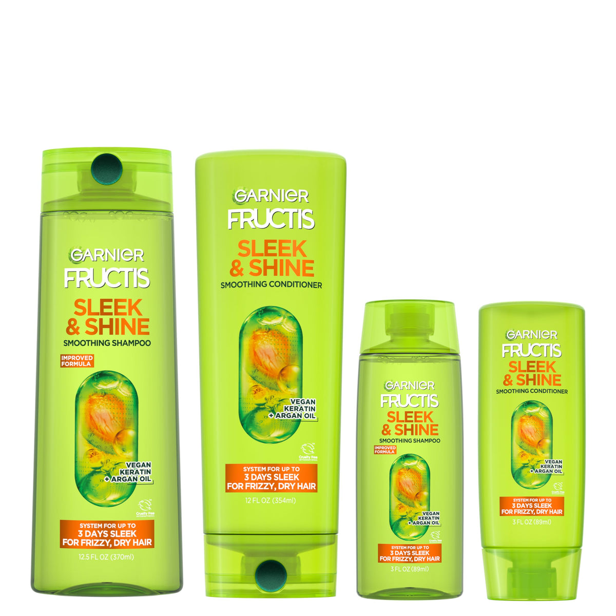 Garnier Fructis Sleek & Shine Shampoo 12.5oz front view
