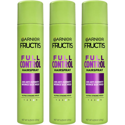 Garnier Fructis Style Full Control Hairspray 3 Count packaging front view