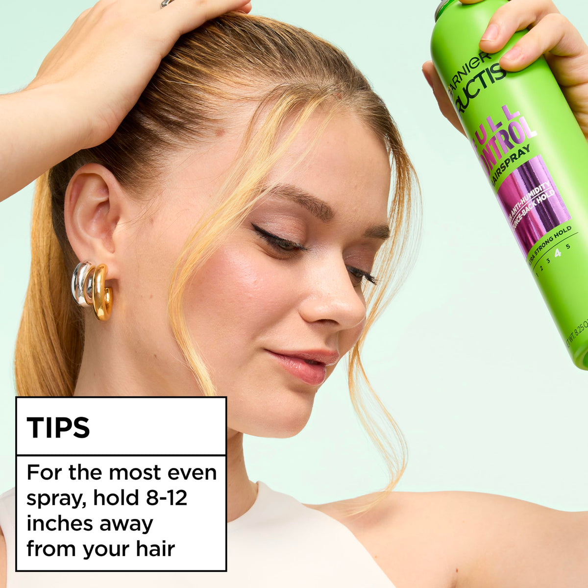 Garnier Fructis Style Full Control Hairspray lifestyle shot