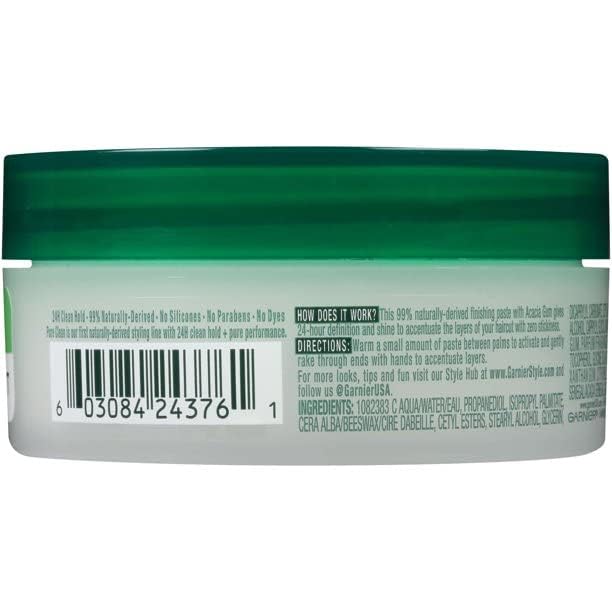 Garnier Fructis Style Pure Clean Finishing Paste 2 oz container side view