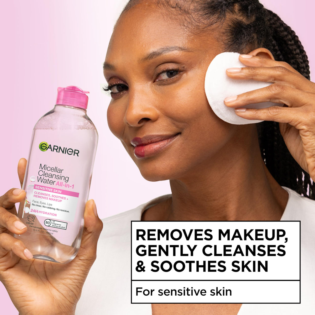 Garnier Micellar Water 400mL bottle side view