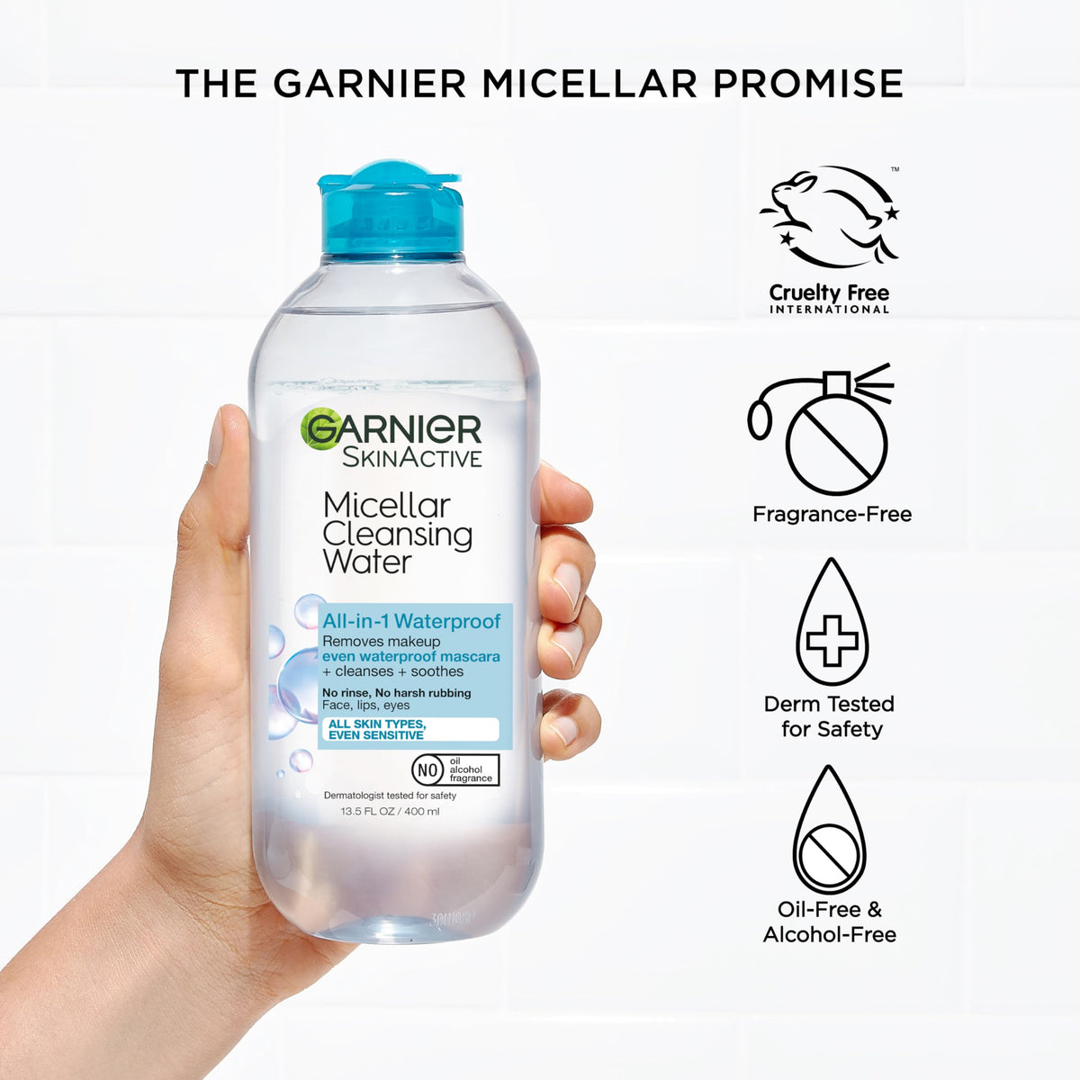 Garnier Micellar Water 400mL in lifestyle setting